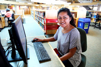 Student with computer
