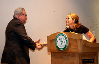 Representative William O’Brien from North Providence, left, and CCRI President Meghan Hughes